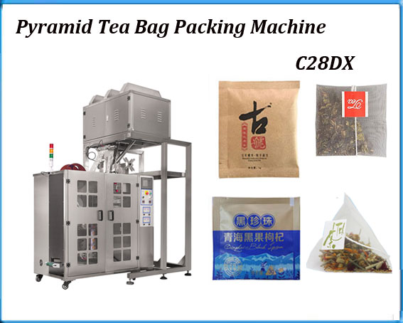 Automatic Pyramid Tea Bag Packaging Machine with outer envelop: