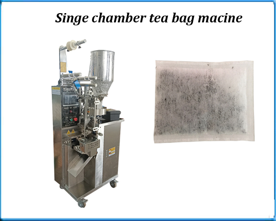 Single chamber tea bag packing machine